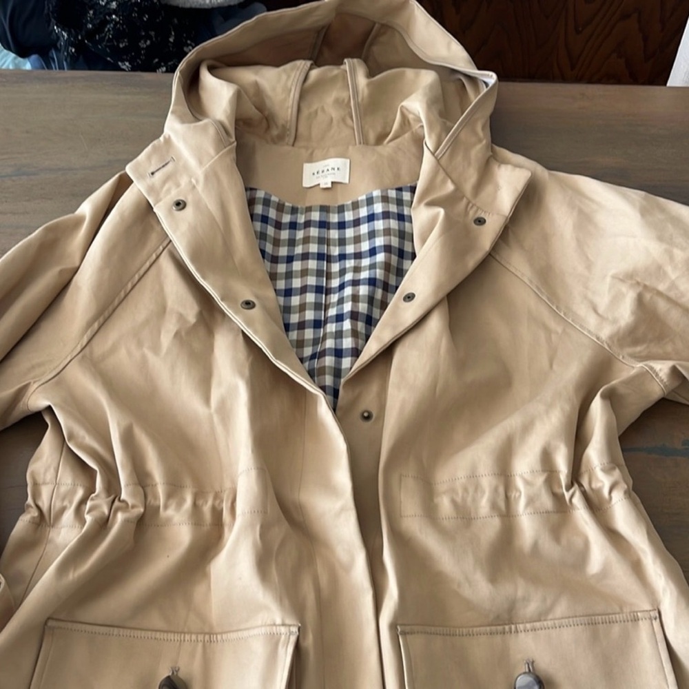 Sezane Women’s Hugo Parka Size 10 (42), Sand - Picture 5 of 10